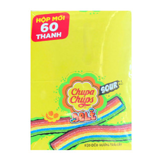 Kẹo Dẻo Hương Trái Cây Chupa Chups Sour Belt (Hộp 60 thanh)