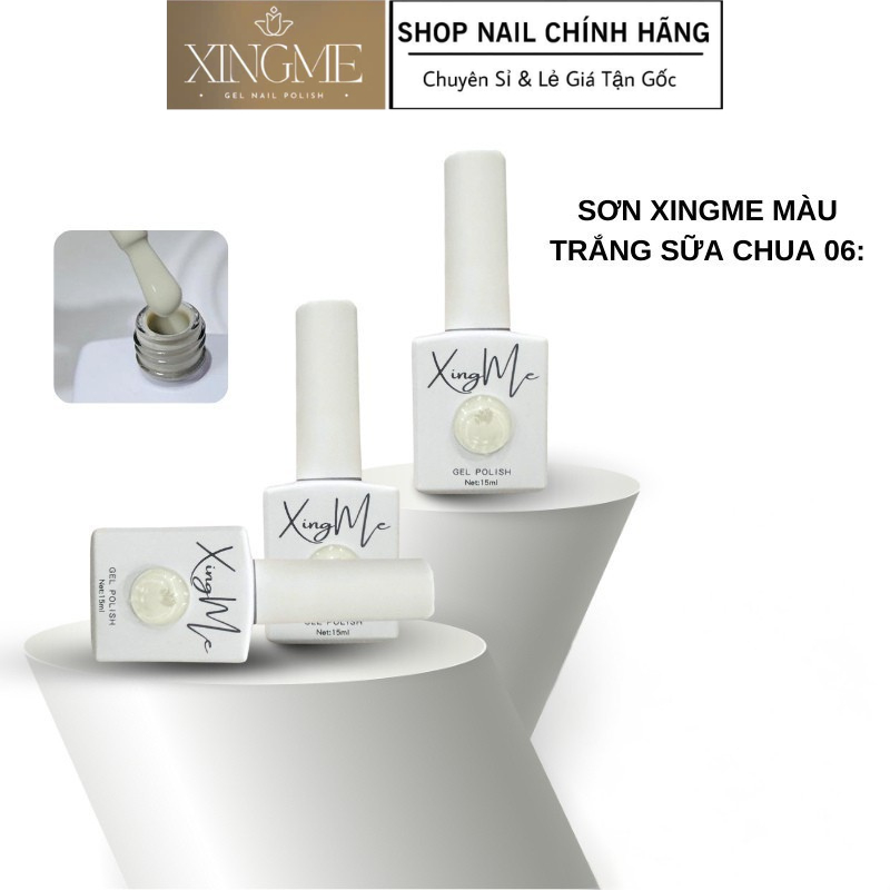 Sơn trắng XINGME màu số 06 trắng sữa chua [XINGME NAIL]