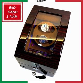 Hộp Xoay Tích Cót Đồng Hồ Cơ - 2 Xoay + 3 Tĩnh ACBOW Chính Hãng [BH 2 NĂM], Hộp Đồng Hồ Tự Quay Có Đèn LED