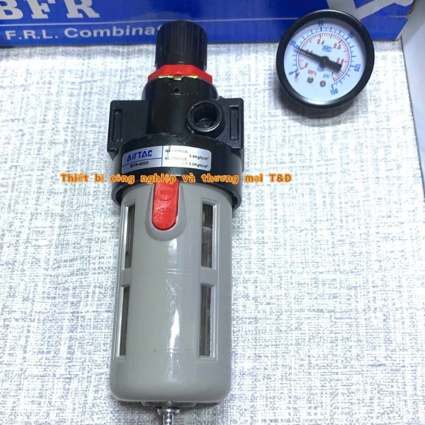 Bộ lọc khí nén BFR4000 – lọc đơn kèm điều áp, ren 1/2 inch