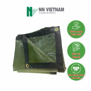 Bạt nhựa PE định lượng 250gsm che nắng, mưa - Bạt được may viền khuy chắc chắn, dễ sử dụng -  khổ 3m