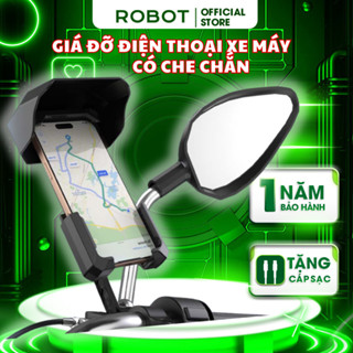  Giá Đỡ Điện Thoại Gắn Xe Máy RT-MH05 Có Che Chắn Chống Mưa Điều Chỉnh Xoay 360 Độ Linh Hoạt Kẹp Chắc Chắn 