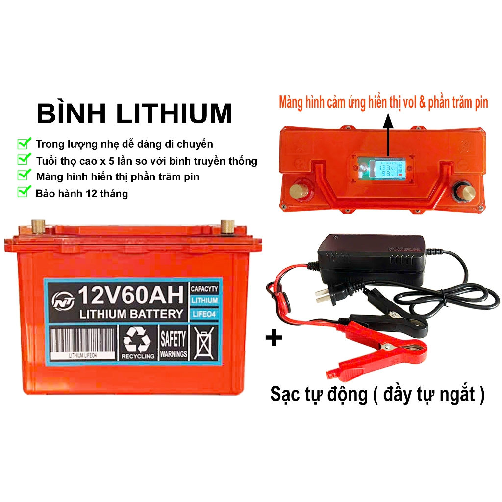 Bình acquy Pin 12V 30AH - 75AH ( cam kết , không giống mô tả shop chịu hoàn hàng )
