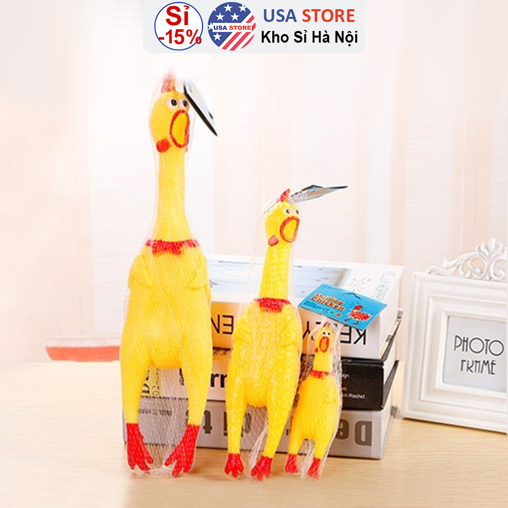 Gà Bóp Biết Kêu Shrilling Chicken, Phát Ra La Hét Ngộ Nghĩnh - Đồ Chơi Chó Mèo - Bóp Giảm Stress