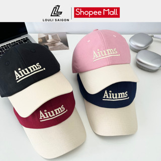Mũ lưỡi trai LOULI SAIGON thêu chữ Aiums phối màu form mềm nam nữ, vải kaki cotton M86