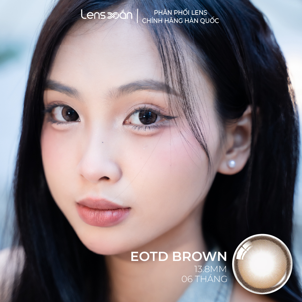 Kính áp tròng cận 6 tháng LENS XOẮN lens xám tự nhiên có viền tròn mắt hàn quốc chính hãng OLENS EOTD | BigBuy360 - bigbuy360.vn