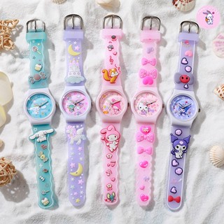 Đồng Hồ Kim Đeo Tay Cho Bé Kuromi / Gấu Dâu / Cinnamoroll / Hello Kitty - Kiểu Dáng Dễ Thương