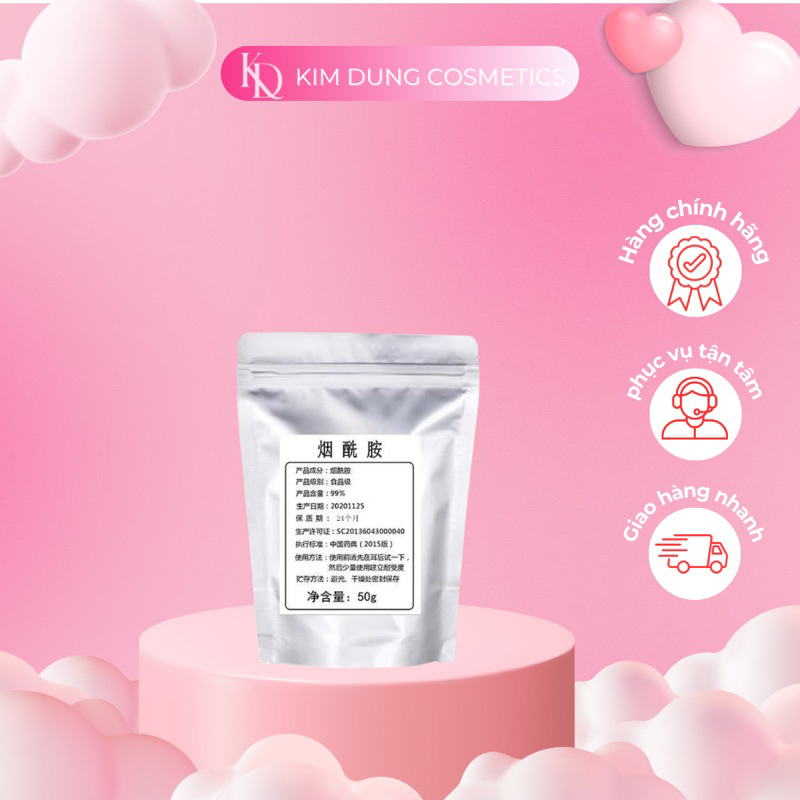 Lẻ túi 50g Bột Niacinamide dưỡng sáng da