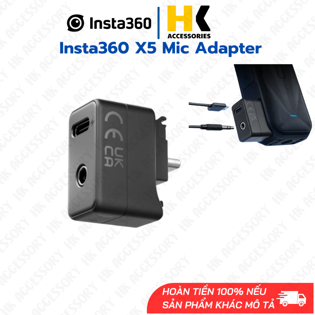 Insta360 X5 Mic Adapter - Bộ chuyển đổi mic 3.5mm cho Insta360 X5