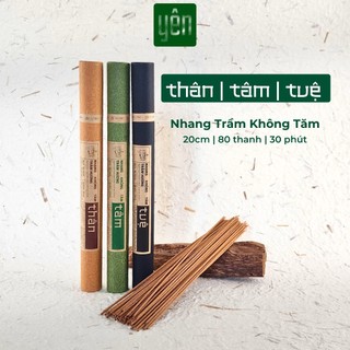  Nhang Trầm Hương Không Tăm Yên Loại Thân Tâm Tuệ Sạch Tự Nhiên Ít Khói An Toàn Dùng Thiền Thư Giãn 