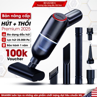 Máy hút bụi cầm tay mini không dây SHANEN, Lực hút 25.000Pa, Công suất 120w, Bảo hành 12 tháng