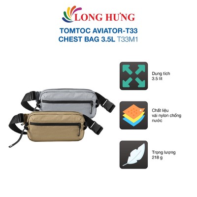 Túi đeo chéo Tomtoc Aviator-T33 Chest Bag 3.5L T33M1 - Hàng chính hãng