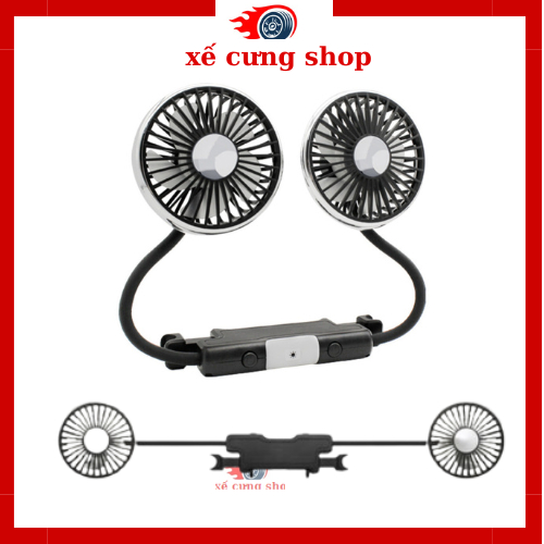 Quạt điện gắn sau ghế có đèn LED