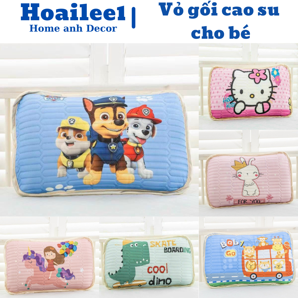 Gối điều hòa cao su non cho bé gối nằm cho bé chất liệu tencel cao cấp kích thước 30x50cm