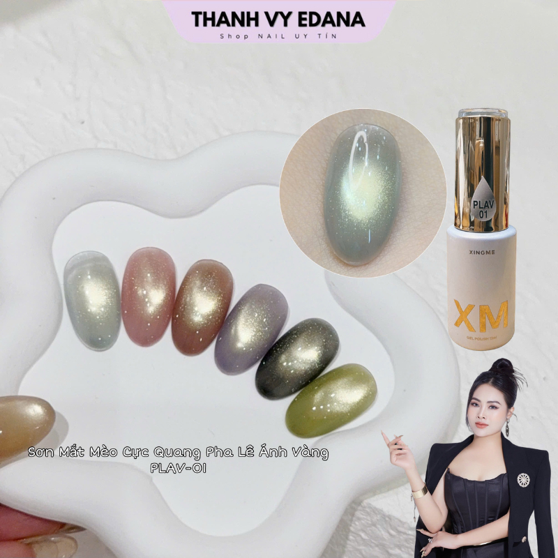 Sơn mắt mèo số 01 cực quang pha lê ánh vàng XINGME, CQPL Ánh Vàng