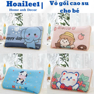 Gối cho bé đi học điều hòa cao sun thoáng mát gối trẻ em tencel ruột bông gòn cao cấp
