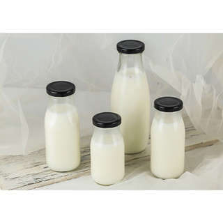 Combo 2 chai lọ thủy tinh tròn 300ml đựng sữa hạt, chưng yến, mật ong,...