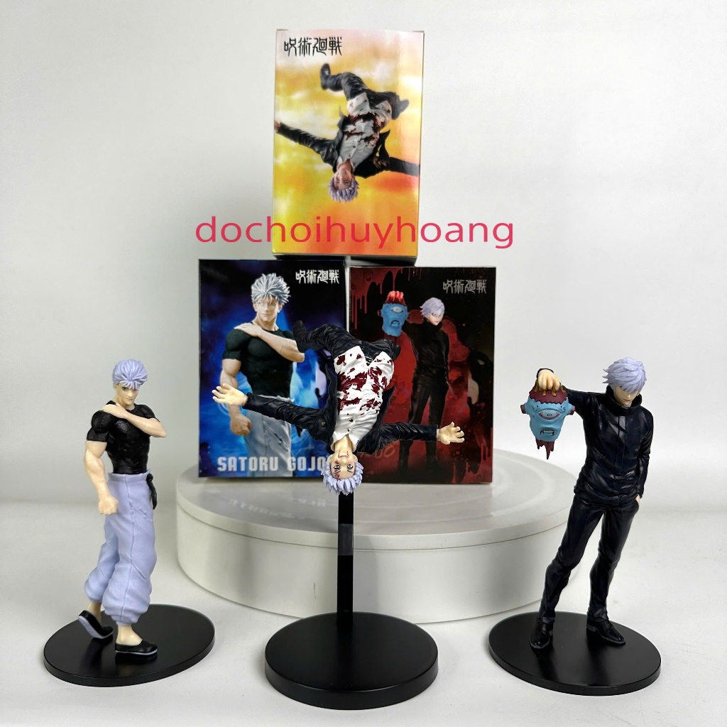 Mô hình tượng nhân vật gojo satoru 3 kiểu chú thuật hồi chiến jujutsu kaisen 18-19cm