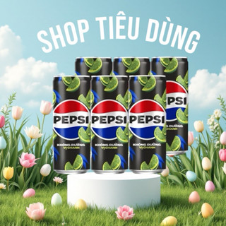 Pepsi Vị Chanh Không Calo Lốc 6 Lon X 320ml