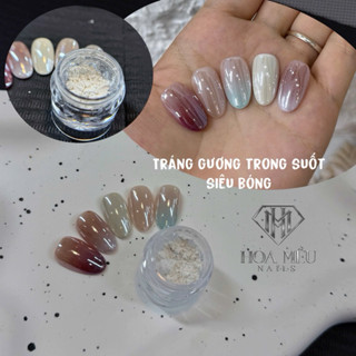 Tráng gương trong suốt siêu bóng chất bột không tơi hơ 45s. Tráng gương ánh trăng siêu bón, Trọng lượng ÍT (0,3g-0,8g)