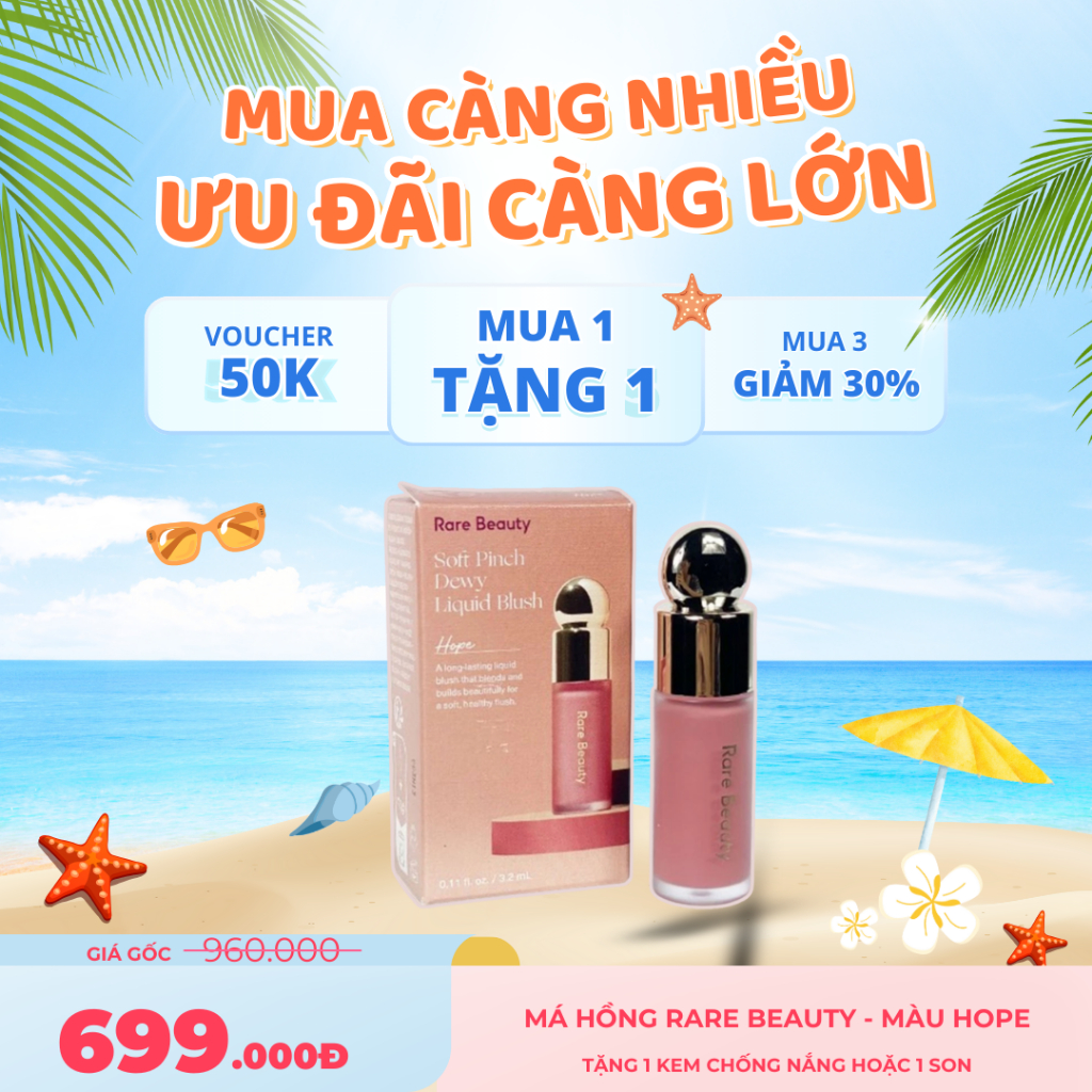 Má hồng Rare Beauty liquid blush 3.2 ml - Màu Hope (FullBox)