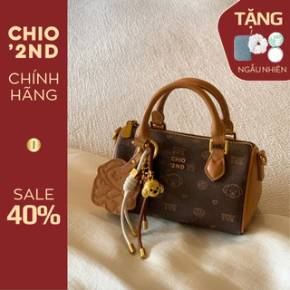   sẵn  Túi trống Chio'2nd size 19 nâu túi xách nữ đeo vai đeo chéo kẹp nách đeo vai cầm tay - LINU 