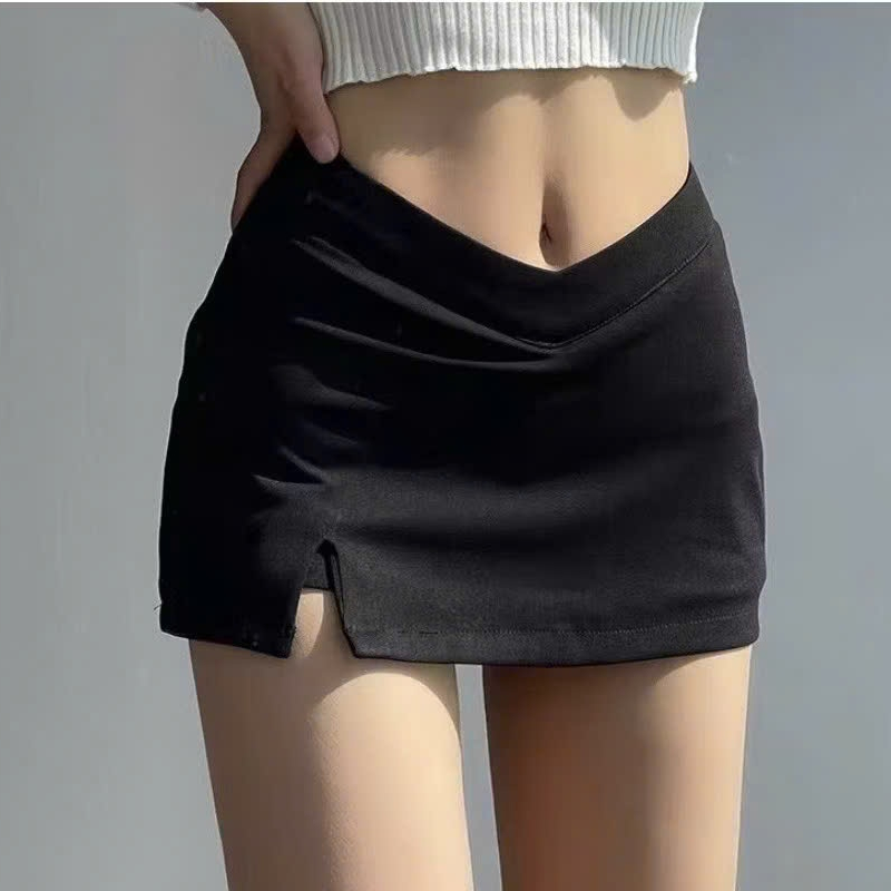 Chân váy ngắn ôm chữ A xẻ đùi phong cách váy ngắn body