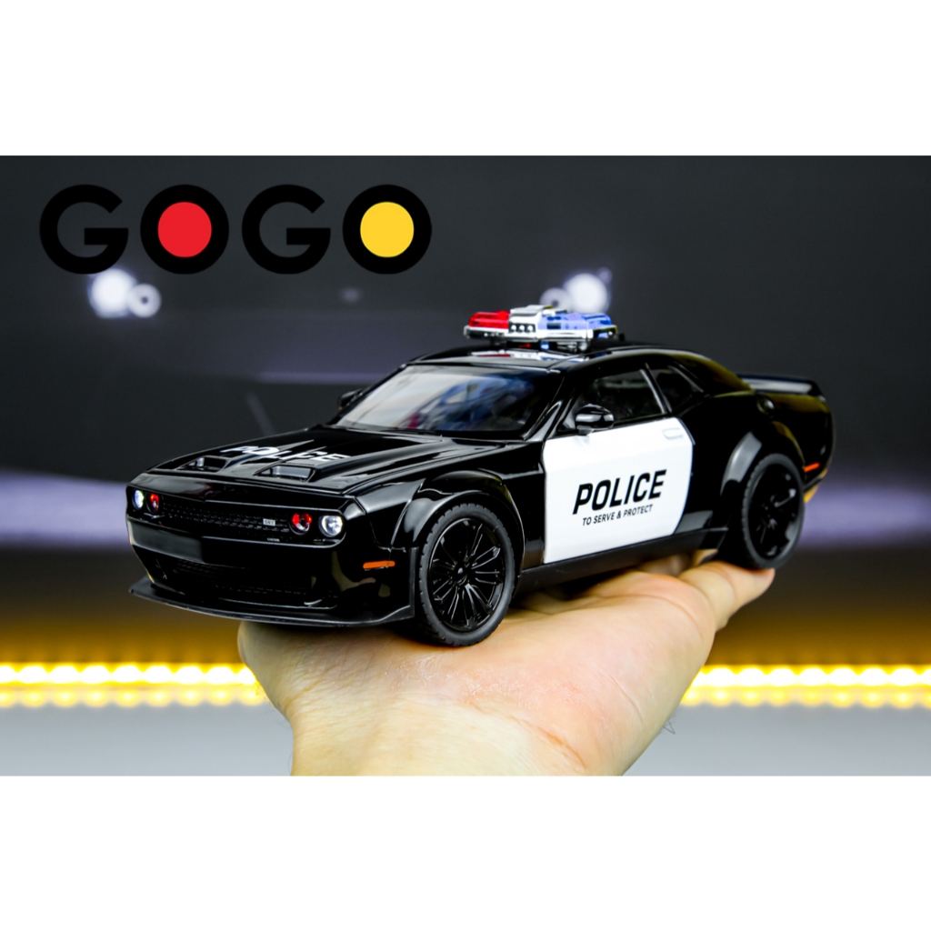 Xe mô hình Dodge Challenger SRT Hellcat Police 1:24 Cảnh sát