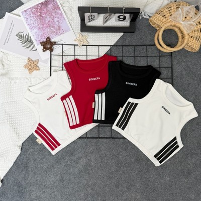 Áo Croptop Sát Nách Bé Gái Viền Sọc Thể Thao, Dễ Phối Đồ Màu Sắc Đáng Yêu - BabyBoo- PiBo Store-BLS