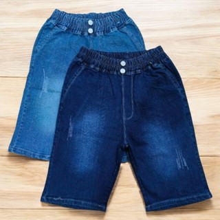  Quần nữ ngố ngang gối jean thun dày đẹp co dãn tốt 