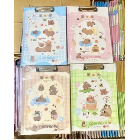 Trình ký - Bìa trình ký 1 mặt A4 hoạ tiết Capybara và Labubu