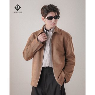 Áo Khoác Da Lộn Nam Qthouse Jacket 2 Lớp Cao Cấp Menswear