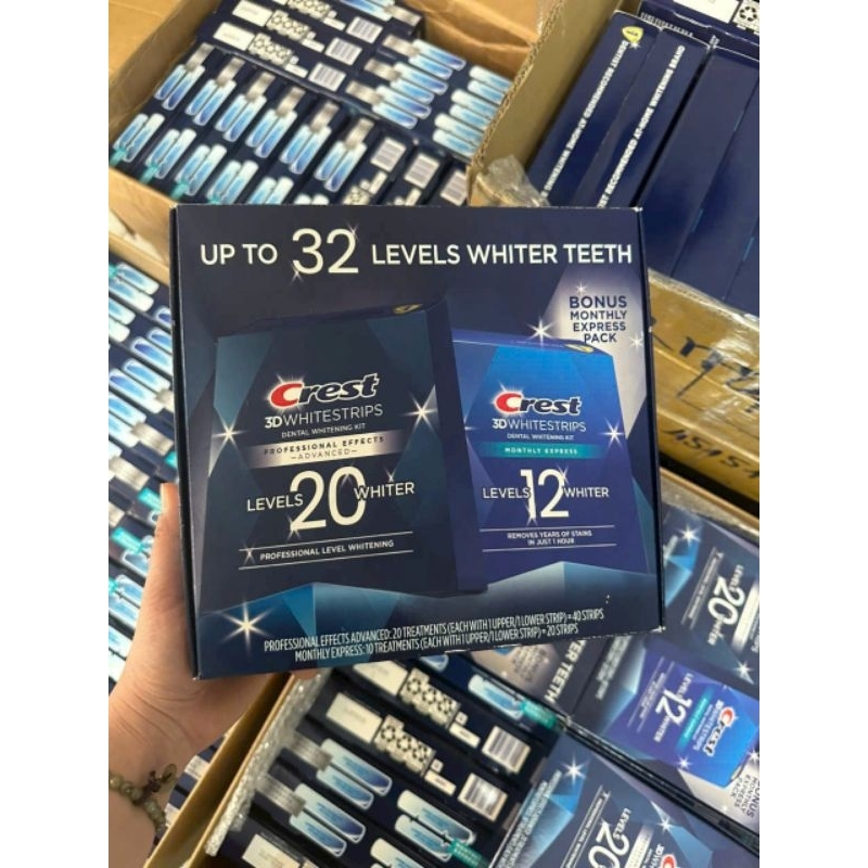 SET DÁN TRẮNG RĂNG CREST 3D WHITESTRIPS - MẪU MỚI NHA