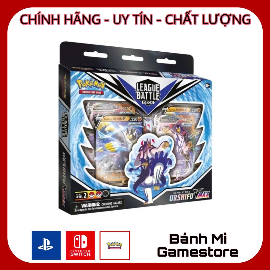 Hộp thẻ bài Pokemon TCG: Rapid Strike Urshifu Vmax League Battle Deck Box