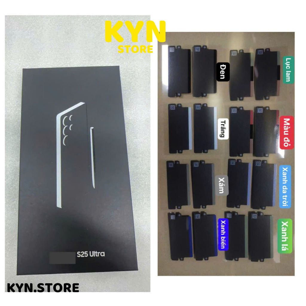 Vỏ hộp SamS S25 ULTRA kèm seal dán hộp đủ màu