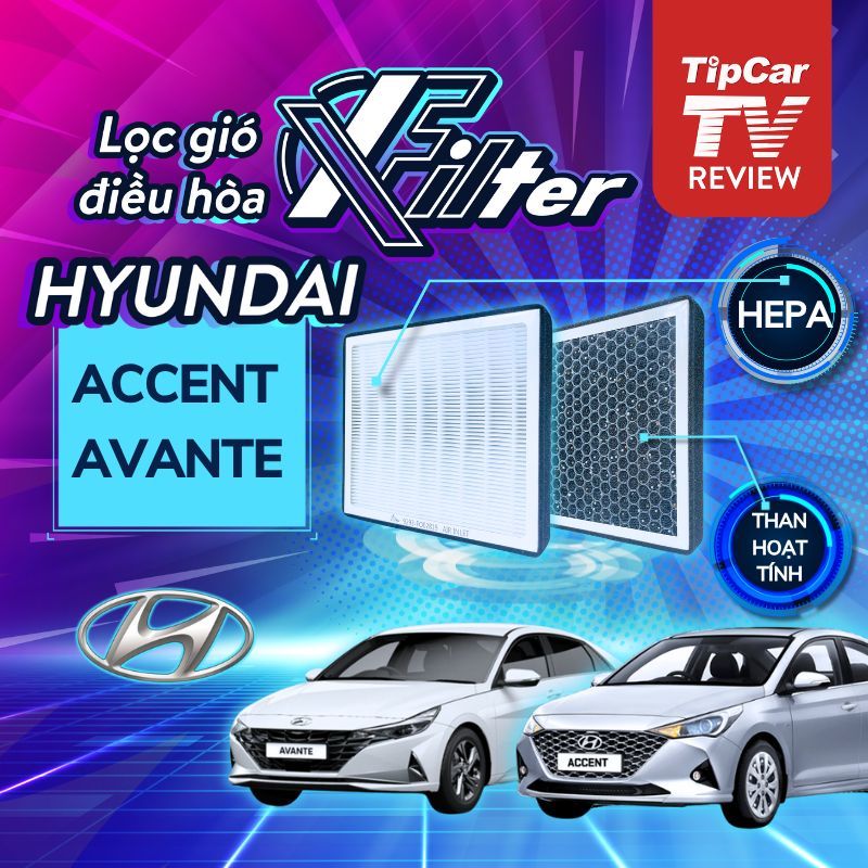 Lọc gió điều hòa Accent / Venue / Avante. Lọc than hoạt tính Xfilter cho xe Hyundai