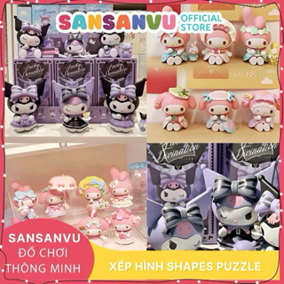 Blind box set 6 mô hình Kuromi, Melody - Hộp quà bí mật,  mô hình trang trí dễ thương