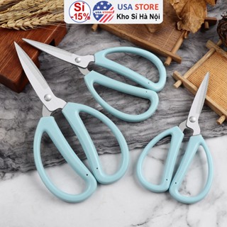 Kéo Cắt Văn Phòng, Cắt Vải, Cắt Đồ Ăn YJ21 Đỏ Nhà Bếp Lưỡi Thép Không Gỉ - 15.3Cm/20cm