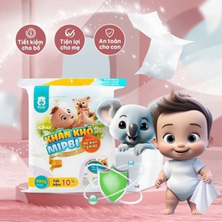   CHÍNH HÃNG Khăn vải khô Mipbi chính hãng khăn khô đa năng cao cấp dành cho mẹ và bé 600G 900G 1000G 