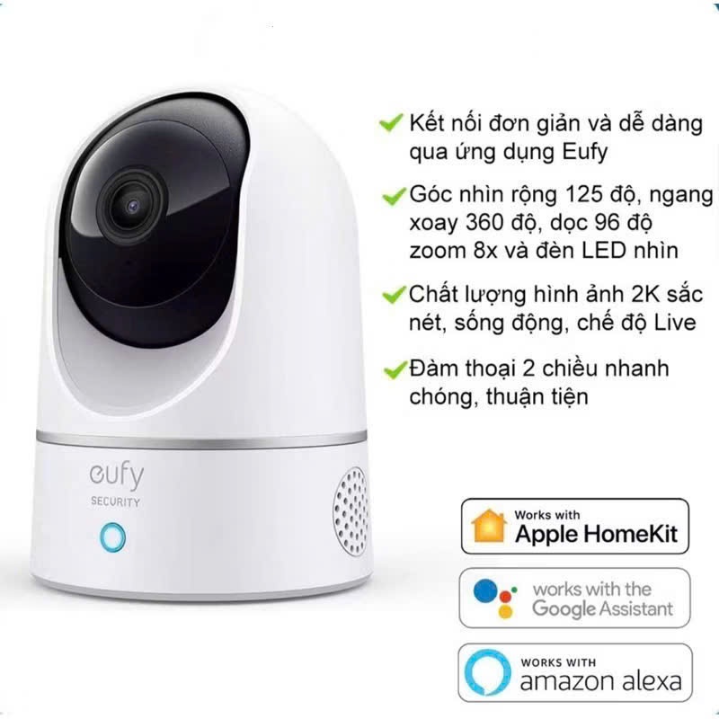 Camera Wifi Anker Eufy E220 độ phân giải 2K - Camera xoay 360, Đàm thoại 2 chiều | BigBuy360 - bigbuy360.vn