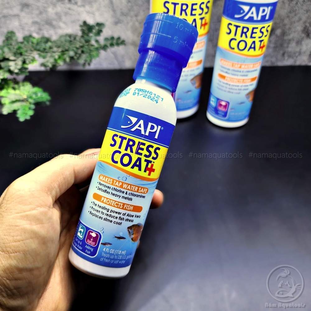 API Stress Coat 118ml – Thần dược khử Clo, giảm stress và phục hồi cá cảnh