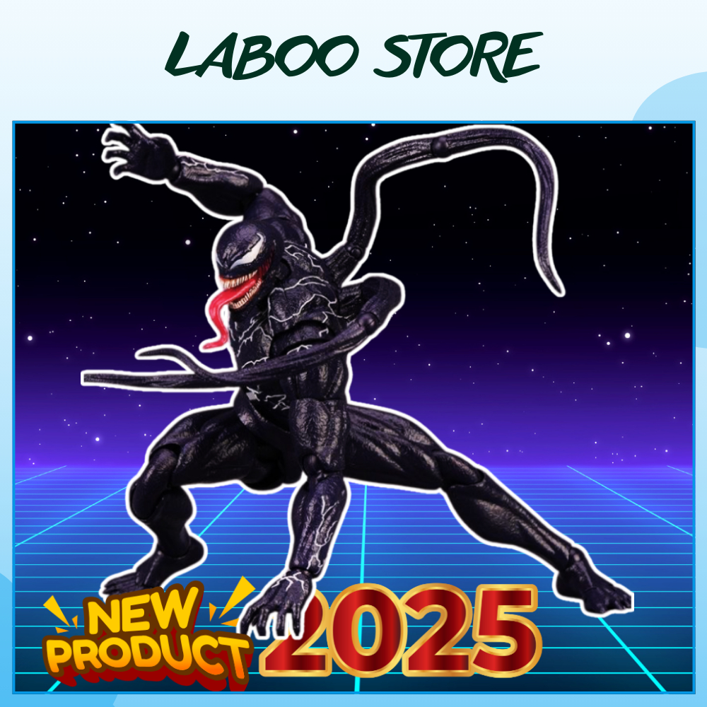 Mô hình venom nọc độc SHF mới  canage marvel spiderman người nhện revotech đồ chơi có khớp cử động d