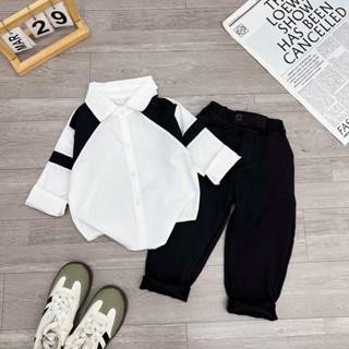 Bộ Công Tử Bé Trai Cực Ngầu Gồm Quần Âu Áo Sơ Mi Từ 8-28kg LH Kids