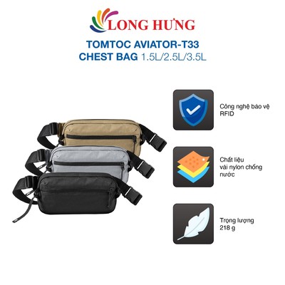 Túi đeo chéo Tomtoc Aviator-T33 Chest Bag 1.5L/2.5L/3.5L - Hàng chính hãng