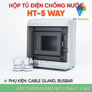  Hộp tủ điện chống nước IP65 SHT-5 WAY nhựa cao cấp ABS chống chịu va đập và thời tiết khắc nghiệt đầy đủ phụ kiện 