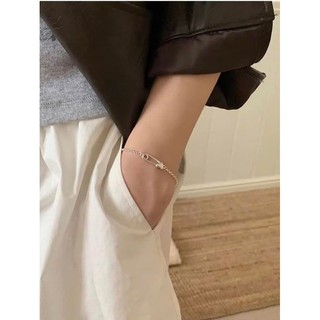 Lắc tay ghim băng tim bạc