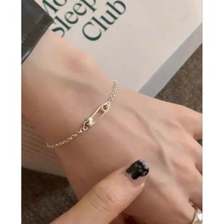 Lắc tay ghim băng tim bạc