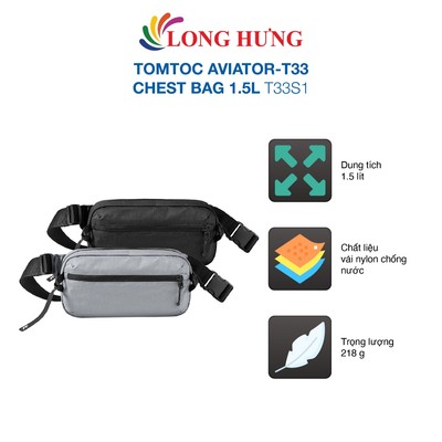 Túi đeo chéo Tomtoc Aviator-T33 Chest Bag 1.5L T33S1 - Hàng chính hãng