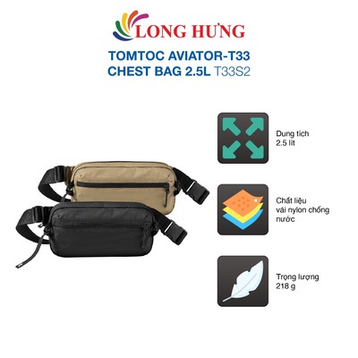 Túi đeo chéo Tomtoc Aviator-T33 Chest Bag 2.5L T33S2 - Hàng chính hãng