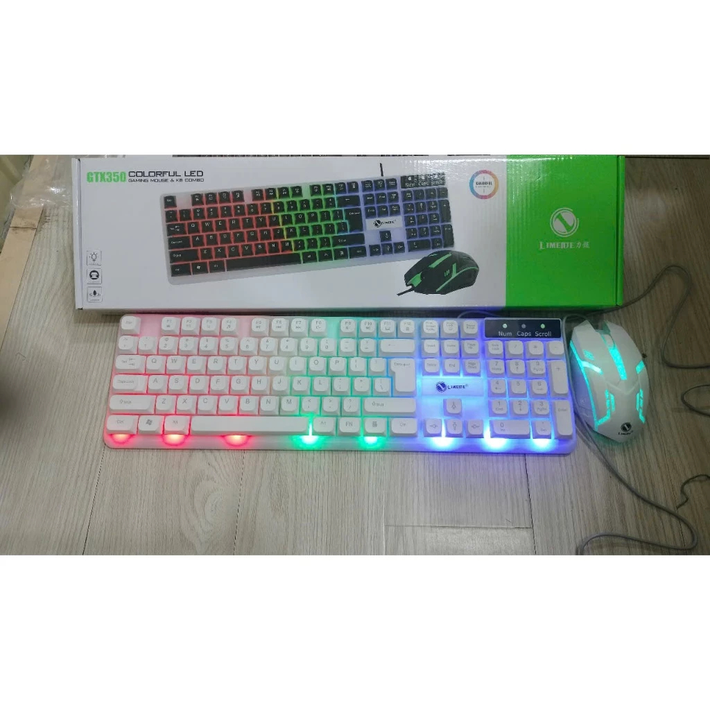 Bộ Bàn Phím Và Chuột giả cơ có led Limeide GTX 350-G200  Có Đèn Nền Nhiều Màu Sắc HOT | BigBuy360 - bigbuy360.vn